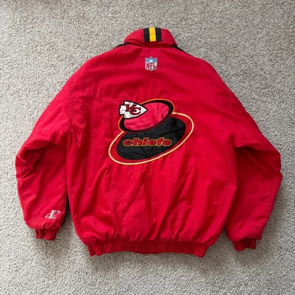 Vintage 90s Kansas City Chiefs NFL Pro Line Logo Athletic Jacket Youth XL Red - Picture 1 of 16